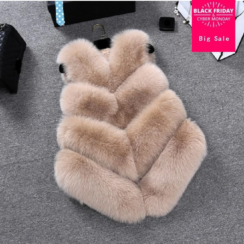 Женское зимнее пальто из искусственного лисьего меха с воротником меха|faux fox fur|pu