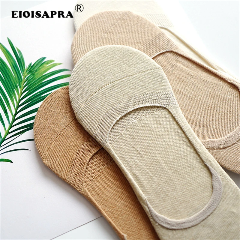 [EIOISAPRA] короткие носки новые женские низкие без следов Harajuku Нескользящие