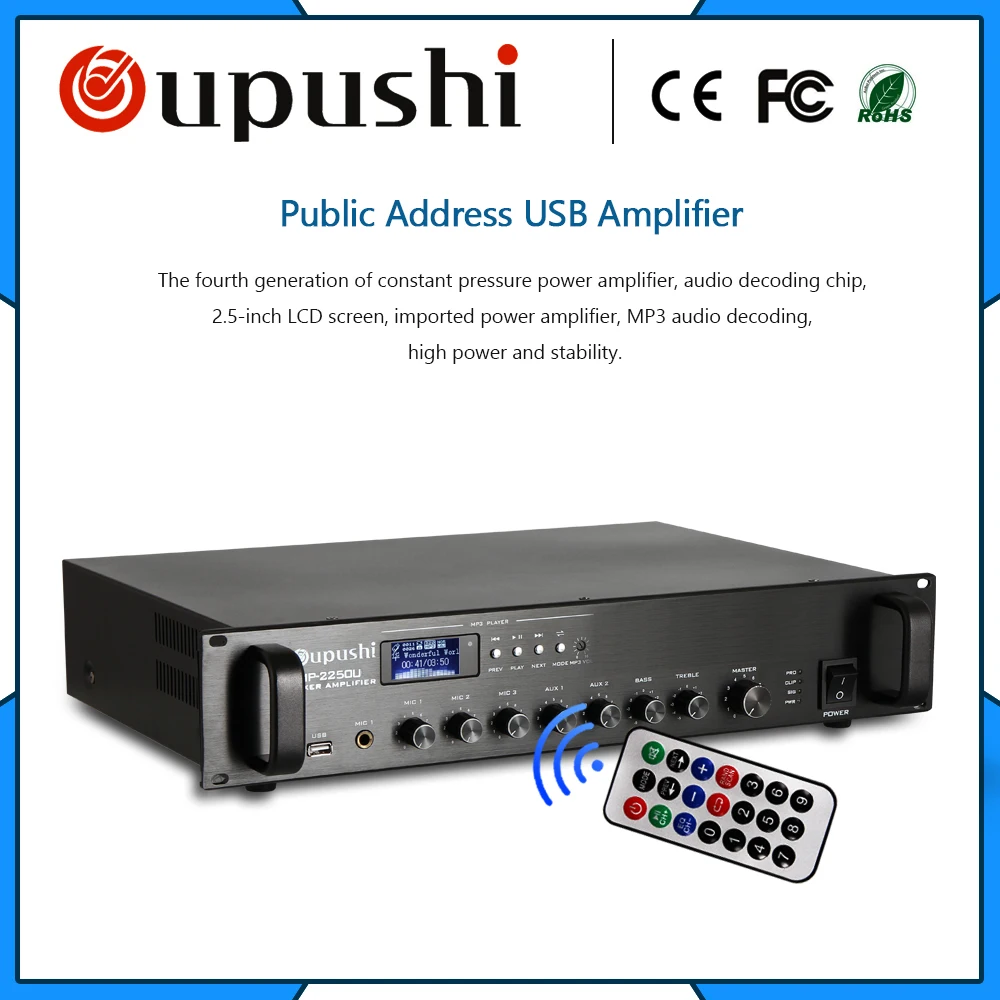 Светодиодный мини усилитель displaySmall 250 Вт USB SD карты Mp3 FM усилитель|usb amplifier|sd card