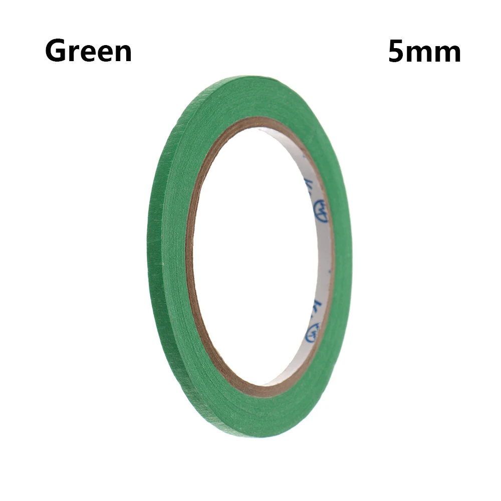 5mm - green 30 м цветная Малярная клейкая лента, клейкая бумага для рисования, художественный декор, ремесло, универсальный автомобильный стикер, лента - Цвет: 5mm - green