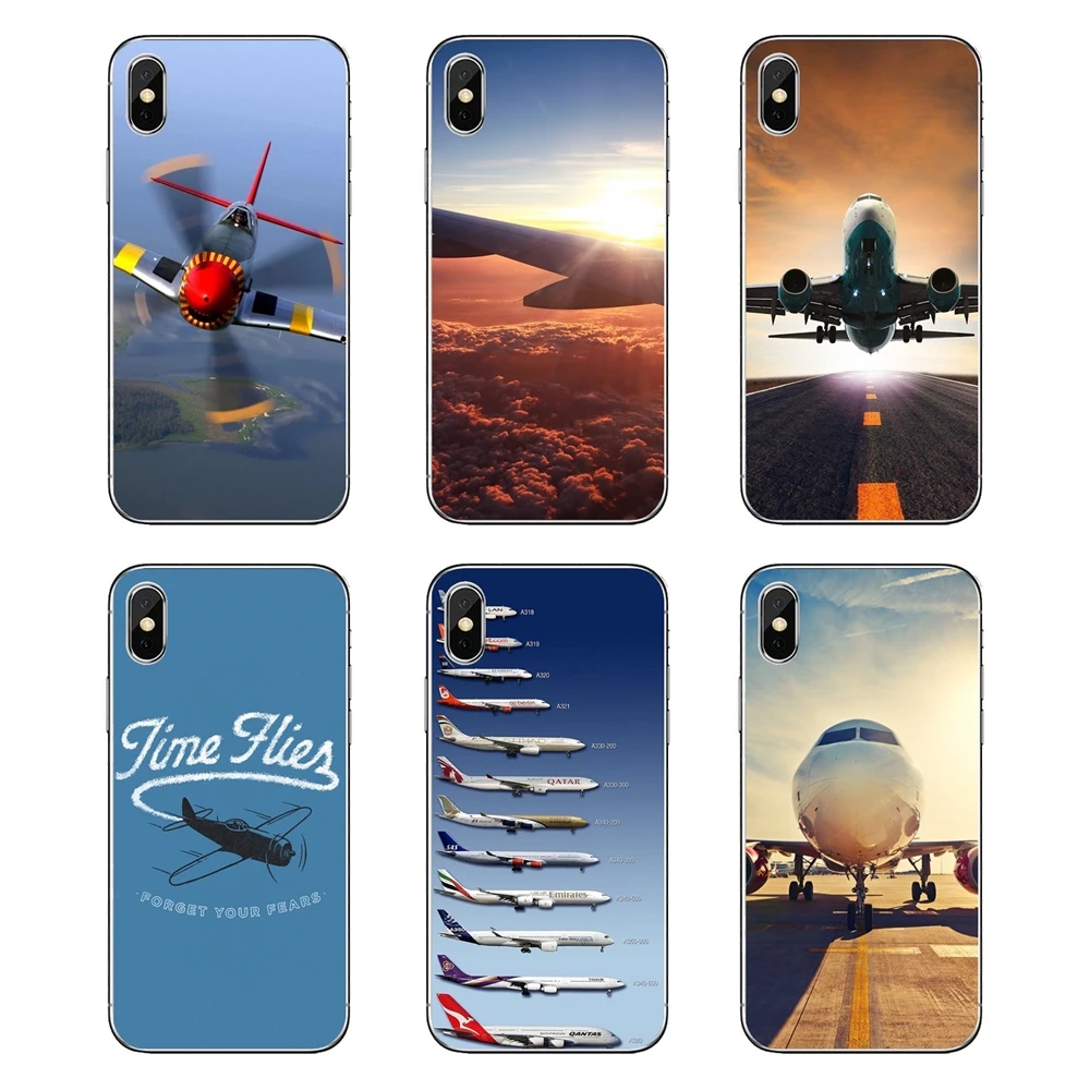 Силиконовый чехол кошелек для Samsung Galaxy Note 8 9 S9 S10 A8 A9 Star Lite Plus A6S A9S Airplane At The Sunrise aircraft