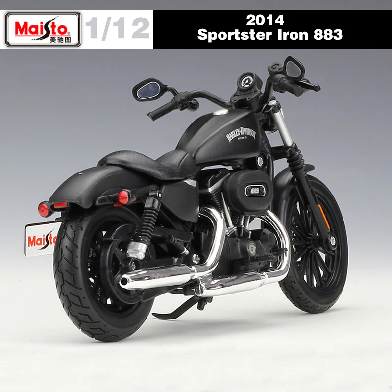 Модели спортивных велосипедов Maisto 2014 Sportster Iron 883 1:12 игрушки для детей бесплатная