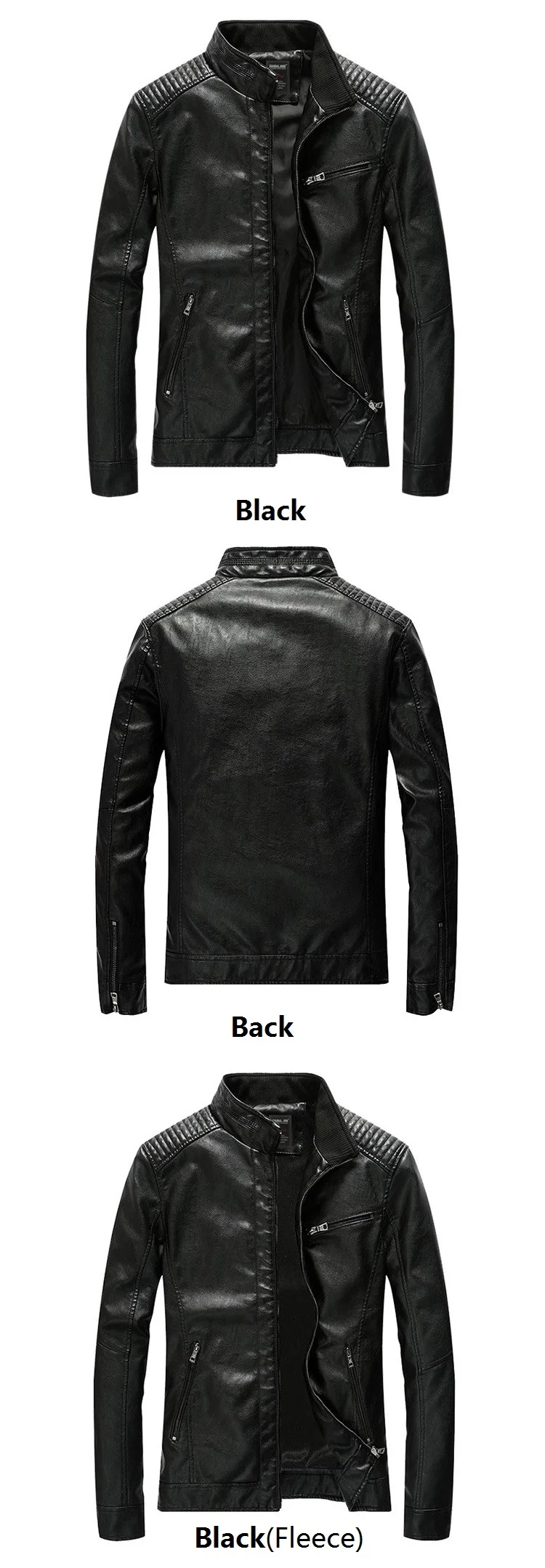 Men Leather Jacket Men's Spring Autumn Casual PU Leather Jacket Coat Winter Thick Warm Motorcycle Outerwear Jackets Male Clothes