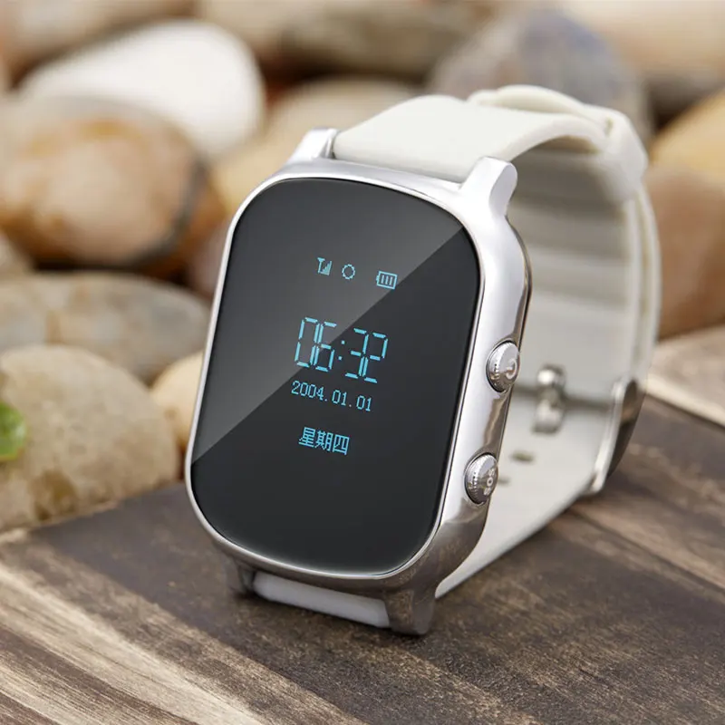OLED точные Детские GSM GPS трекер для детей Смарт-часы телефон SIM SOS смарт-браслет T58