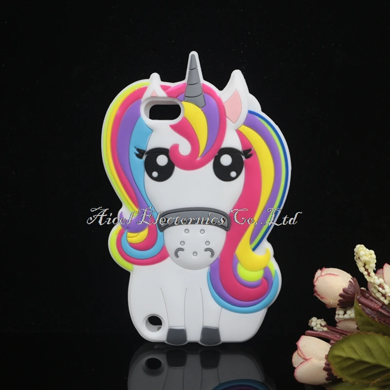 3D чехол с рисунком стежка для Apple iPod Touch 5 5th Touch6 6th милый чехол с котом Тигр Салли лошадь мягкие чехлы для телефонов - Цвет: 3D Horse