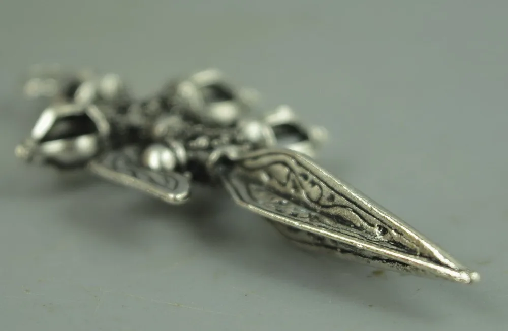 

Exquisite Decor Handwork Old Tibet Silver Copper Carve Totem Amulet Pendant