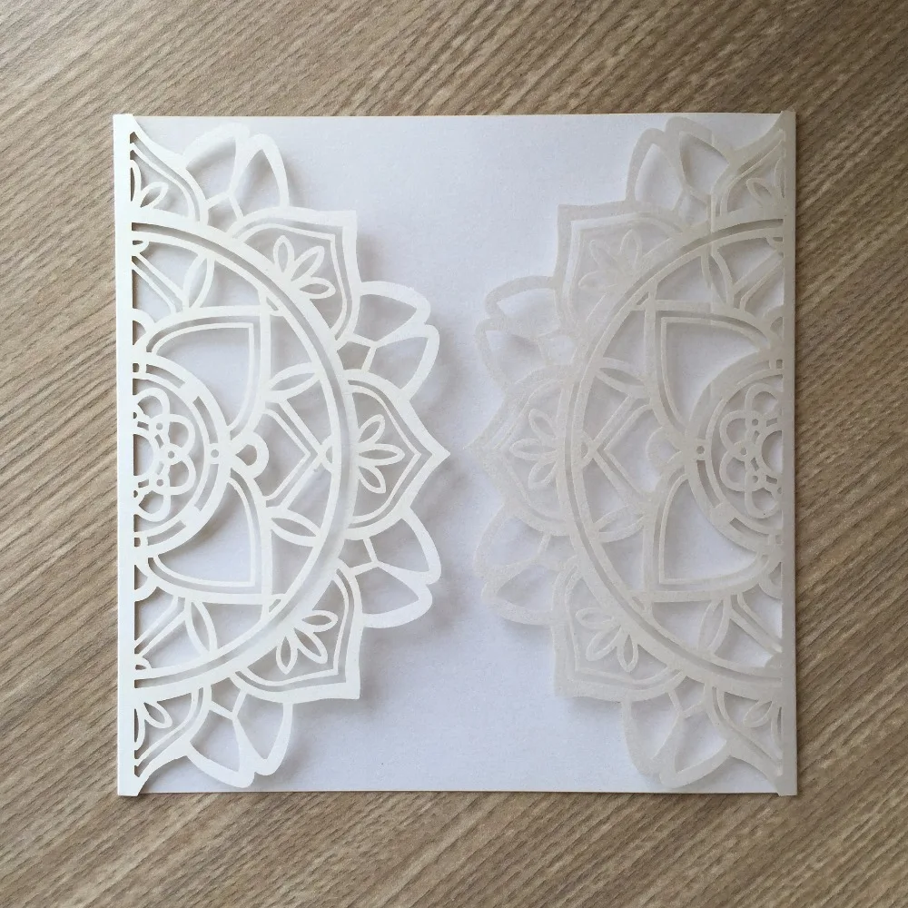 30pcs Laser Cut Pearl Paper Modern Design Wedding Invitations Cards Custom Greeting Blessing Card Decoration Festival Supplies | Дом и сад