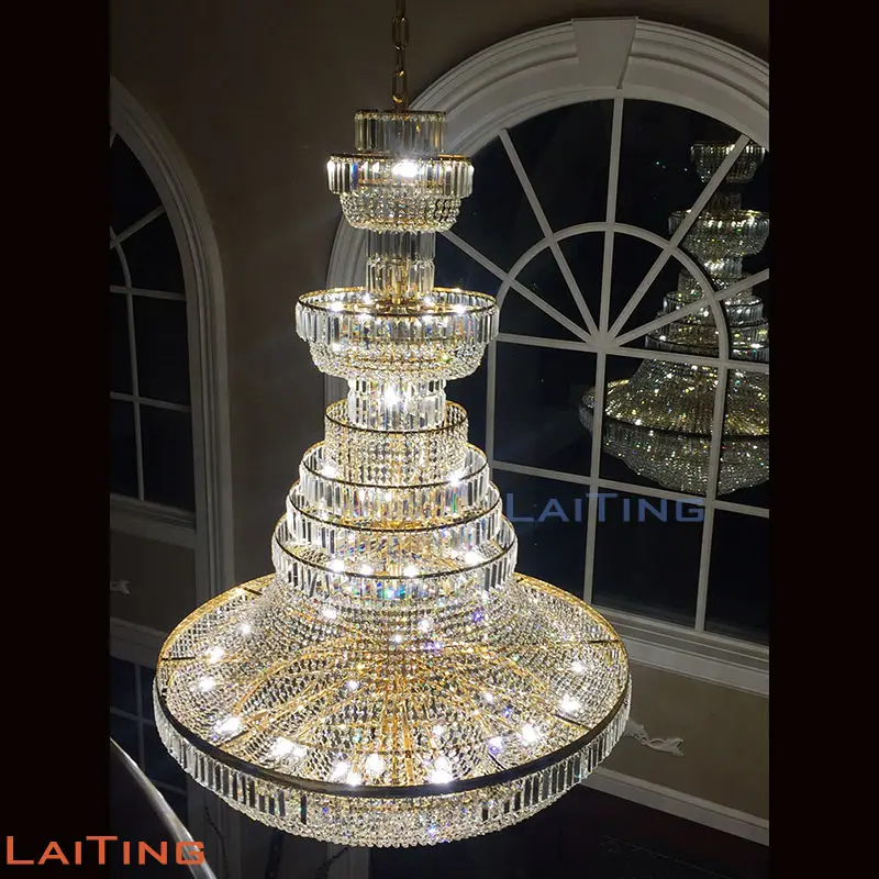 Последние пять дней K9 прозрачные хрустальные бусины Lustre Gold Led большая лобби