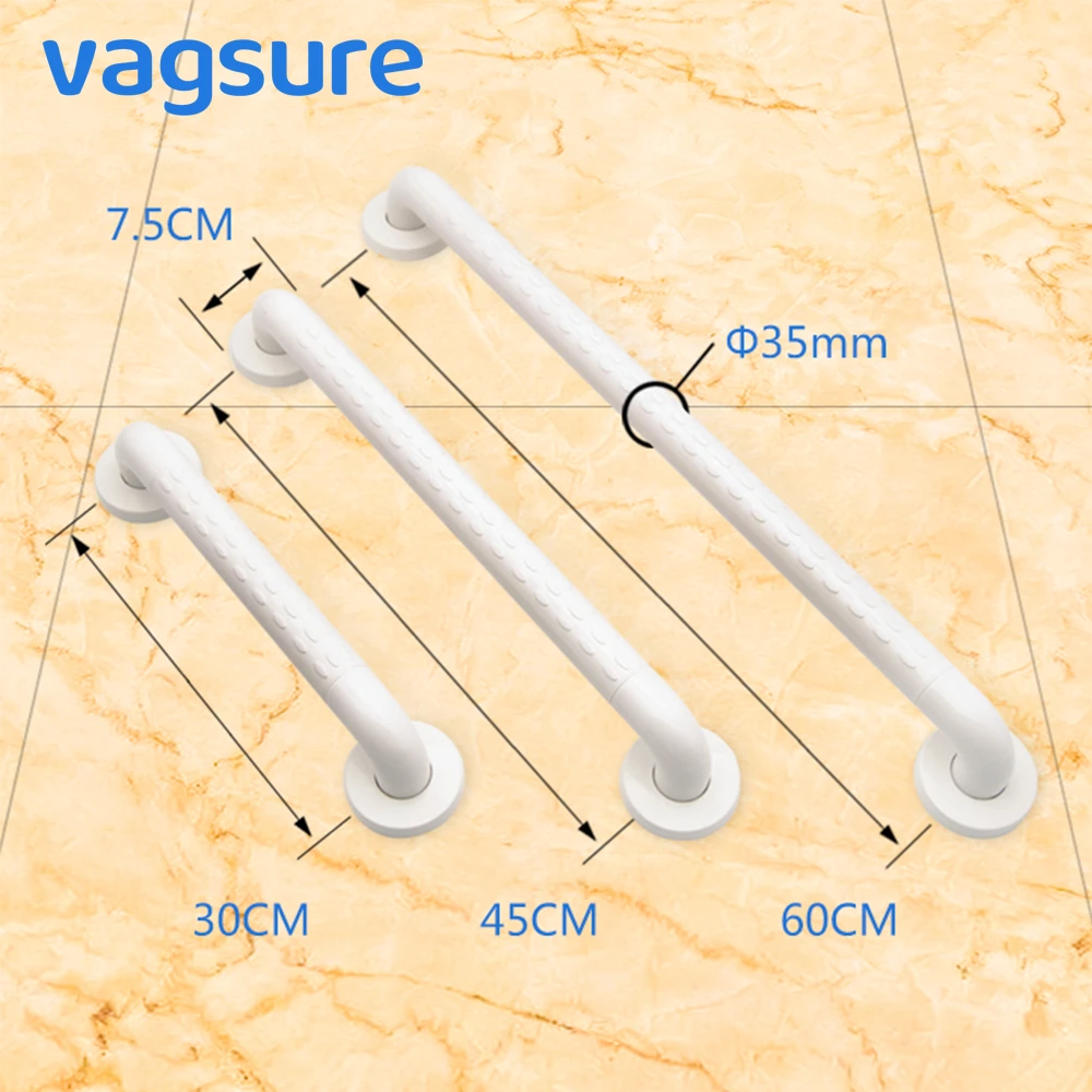 Vagsure 1 шт. 30/45/60 см ABS Пластик адвокатское сословие Самосхвата Ванная комната безопасности ручка перила анти-скольжения поручень для ванной Аксессуары для пожилых людей