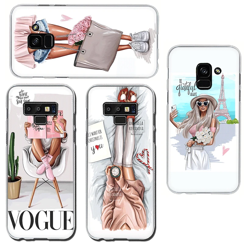 VOGUE, платье принцессы, рождественское платье для девочек Женский жесткий чехол для телефона для samsung A5 A7 A9 A6 A8 плюс A10s 20С 30С 40С с 50s 60 70