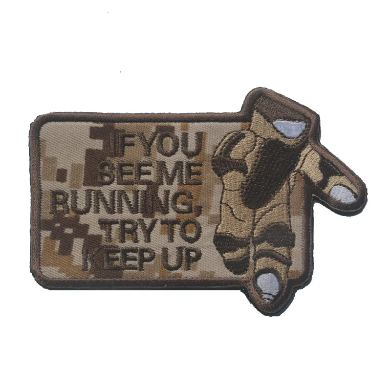 EOD IF YOU SEE ME RUNNING US ARMY Военная вышитая тактическая Боевая нашивка крючок и петля вышитый значок декоративные нашивки