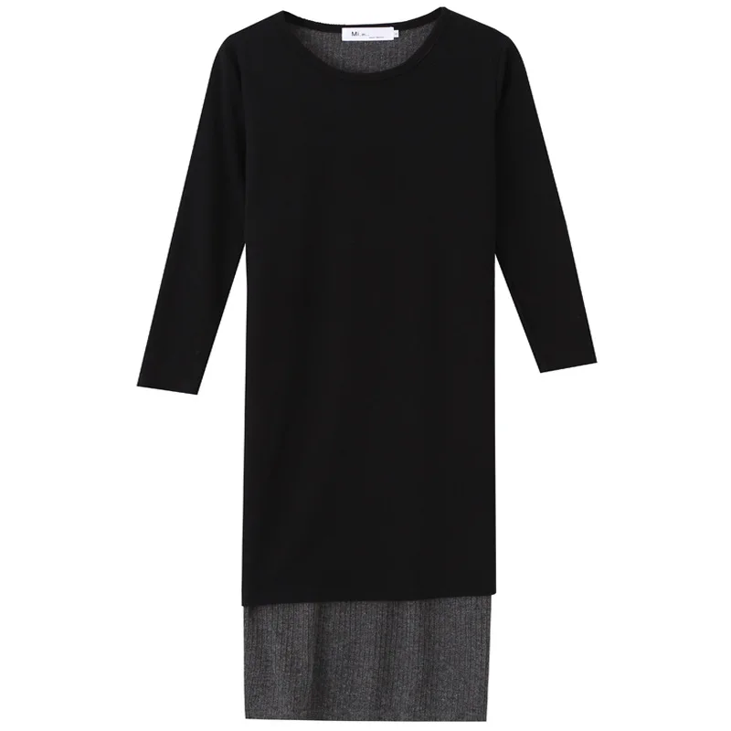 Большие размеры платья для кормящих матерей Зимний вязаный свитер беременных