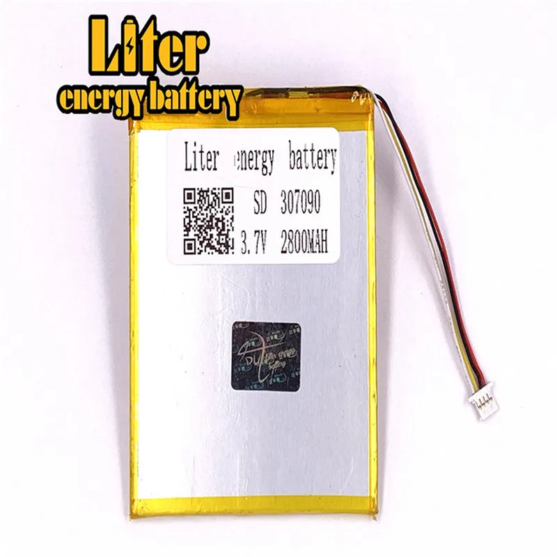 Штепсельная Вилка 1 0 4 P 307090 2800mah 3 7 V аккумуляторная lipo батарея планшетный ПК