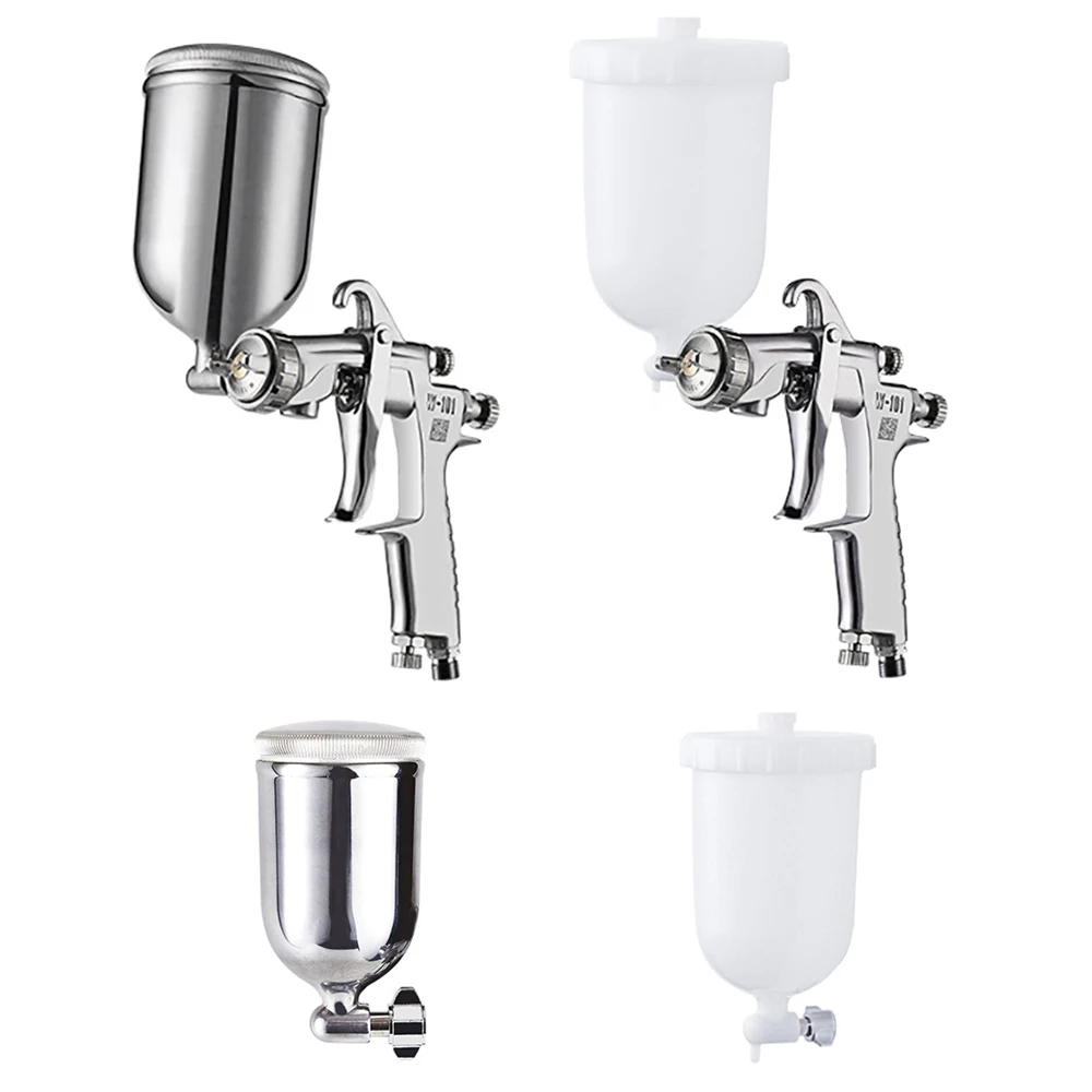 400CC Spray Gun Cup Print Manual Paint Stainless Steel Pot / Plastic 1/4-19 Inch Thread Connector Suit W101 | Инструменты