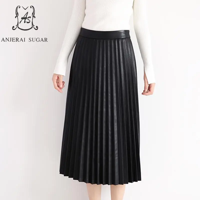 Юбка женская из натуральной кожи пикантная облегающая офисная Повседневная