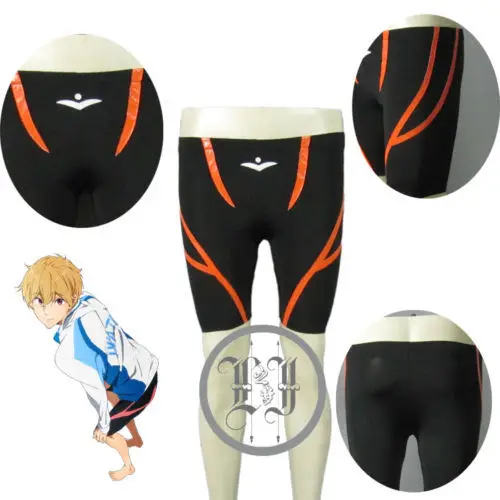 Бесплатно Iwatobi Плавание клуб Косплэй костюм унисекс шорты Haruka Nanase Макото