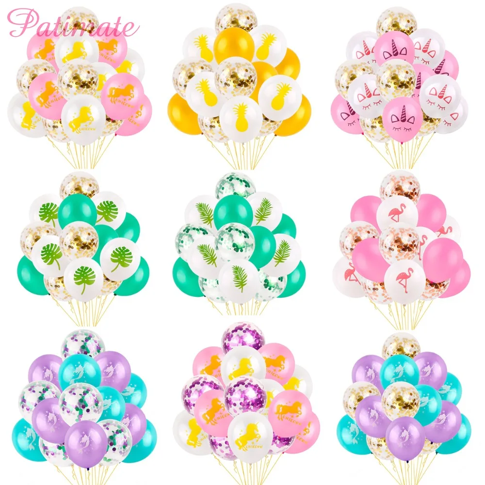 Латексные воздушные шары PATIMATE золотые фламинго для детского душа единорог