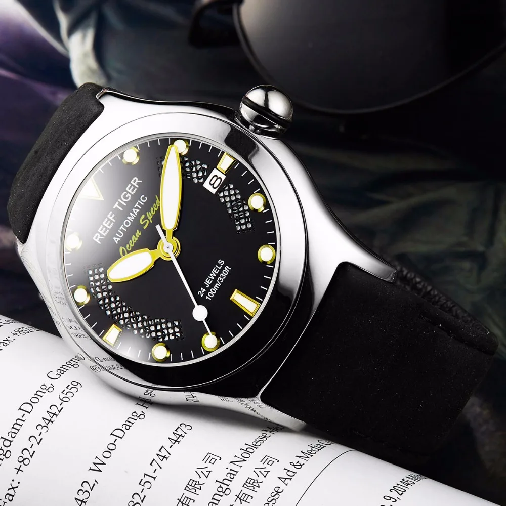 Мужские спортивные часы на кожаном ремешке с большим циферблатом|watch automatic|watch