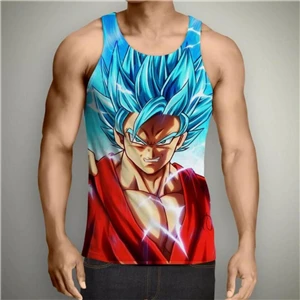 Модный бренд Для мужчин Безрукавки для женщин аниме Dragon Ball Z Супер Saiyan 3D битник жилет Для мужчин Для женщин Летний стиль уличной Повседневный жилет Топы корректирующие - Цвет: 10