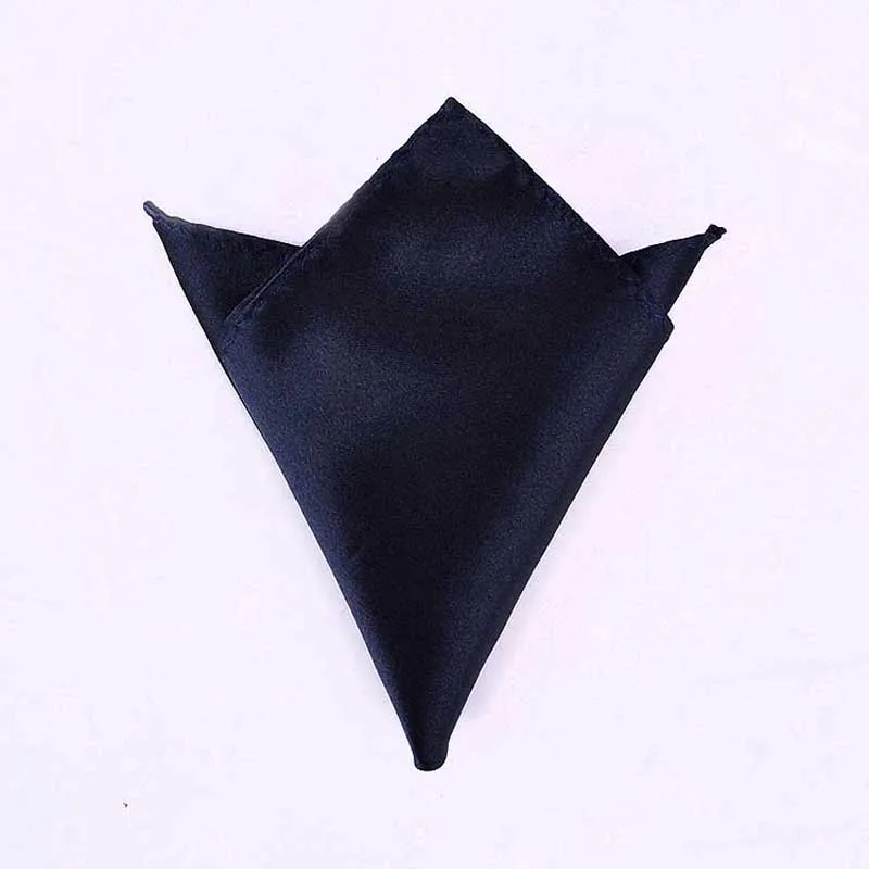 Dark Blue Grey Роскошный мужской платок носовой платок из полиэстера бизнес Карманный квадратный полотенце для сундуков банкет годовщина коммерческий 22*22 см - Цвет: Dark Blue Grey