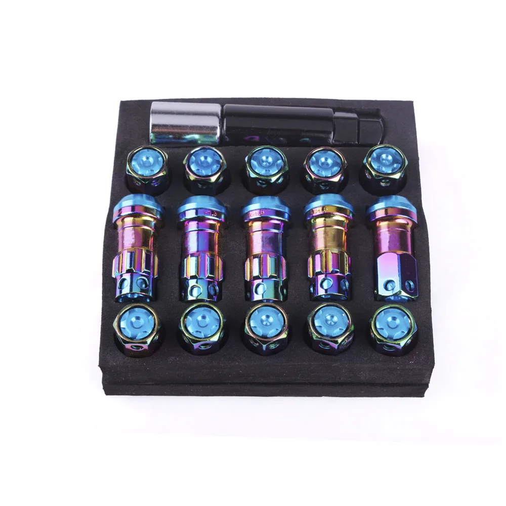 RASTP-20pcs/набор M12x1.5/1,25 R40 стиль 44 мм Колесные гайки гоночные композитные стопорные гайки с ключом безопасности RS-LN046