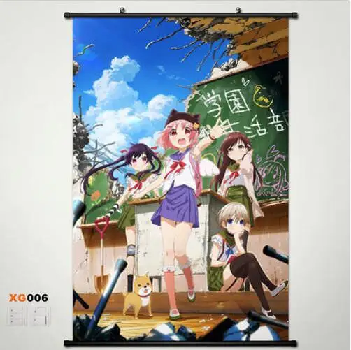 Новая школа Live! Gakkou Gurashi! Настенные Прокрутки аниме постер Stoffpo украшение дома