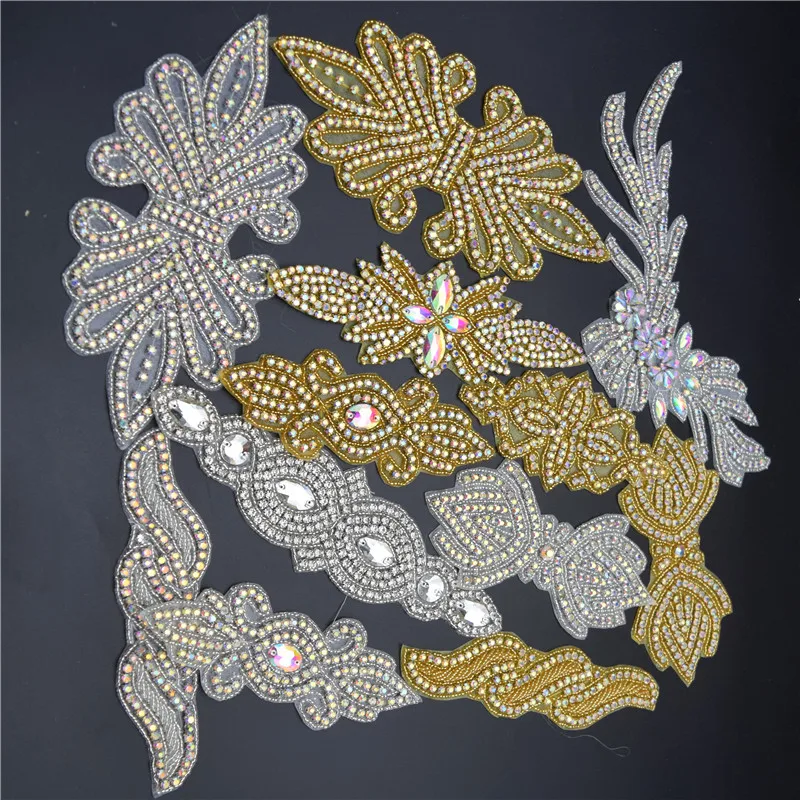 2 шт. свадебная Аппликация с кристаллами|applique patch|rhinestone wedding appliquespatches patches |