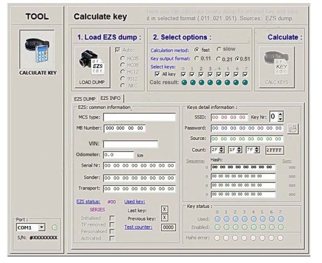 Калькулятор звездных ключей EIS SKC V1.0.1.2 работает с программатором AK500|work|work workwork keys