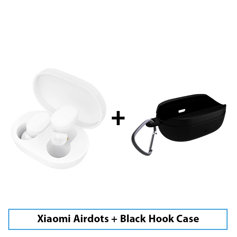 Add Black Hook Case Xiaomi Mijia Airdots TWS Беспроводные Bluetooth 5,0 наушники вкладыши Молодежная версия стерео бас с микрофоном свободные Наушники управление AI - Цвет: Add Black Hook Case