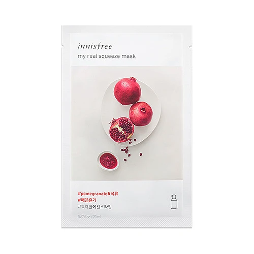 MISSHA маска My Real Squeeze Mask 1 шт. увлажняющая маска уход за кожей растительная маска для лица отбеливающая маска контроль жирности корейская косметика - Цвет: Pomegranate