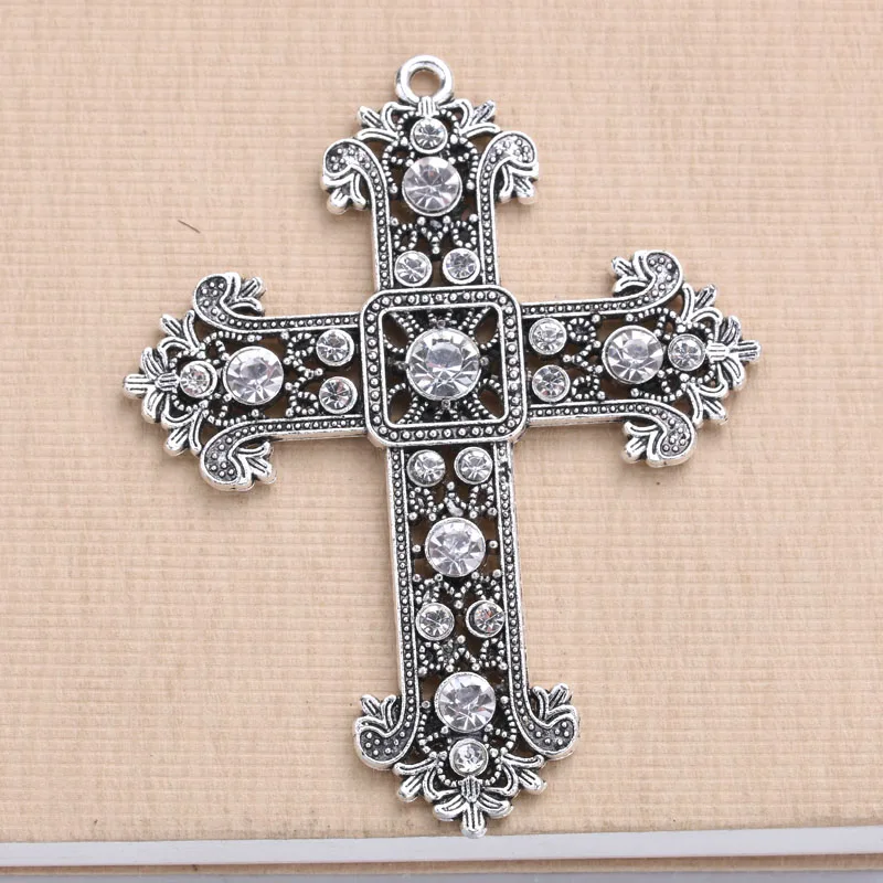 

1 шт. 85x78 мм древнее очарование религия крест lucky ожерелье ювелирные аксессуары-кулоны изготовление Ретро стиль ювелирные изделия 0605