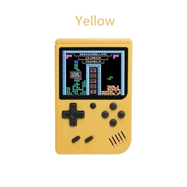 Yellow Ретро Портативный мини портативная игровая консоль может Применение геймпад Управление 3 дюймов Цвет ЖК-дисплей детская Цвет игровой плеер встроенный 168 видео игры - Цвет: Yellow