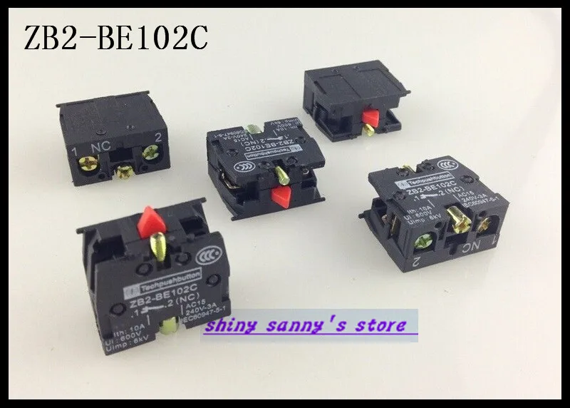 

5Pcs/Lot ZB2-BE102C Push Button Switch Contact Block,Normal Close (NC) Brand New