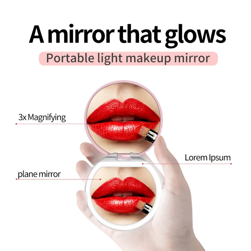 LED makeup mirror зеркало для макияжа зеркало с подсветкой Светодиодный с освещенный туалетный столик зеркало 5X увеличительное miroir светодиодный miroir grossissant увеличительное с светодиодный подсветкой