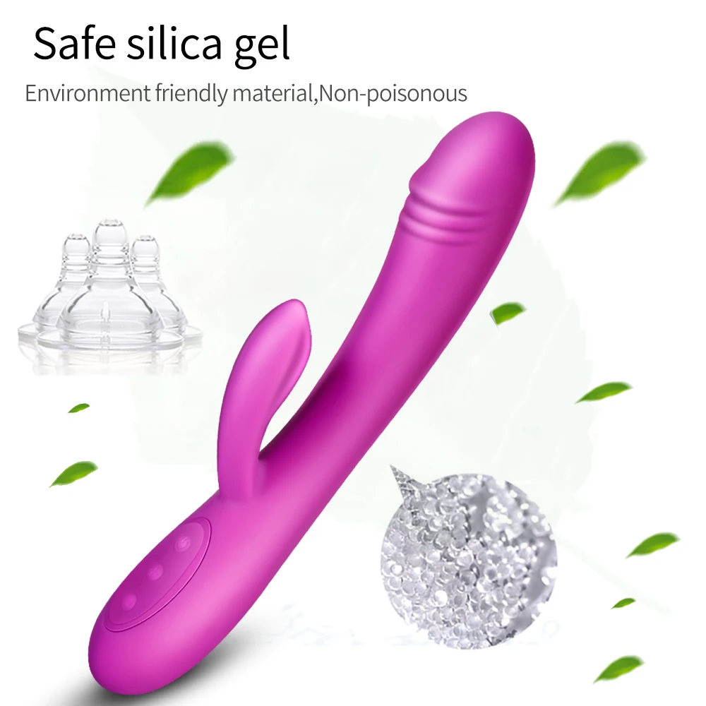 Rabbit Dildo Vibrator Vagina G Spot Clitoris Stimulator Sex Toys for Adults Women Silicone Clitoral Female Masturbator | Красота и