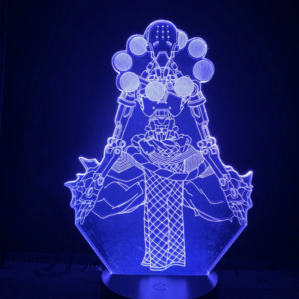 Игра Overwatch Zenyatta 3D светильник визуальный Настольная лампа для Спальня декоративные светильники 7 цветов изменить светодиодный ночной Светильник для дома украшения