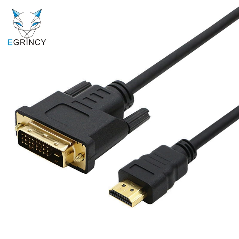 EGRINCY Высокоскоростной HDMI к DVI 24+ 1 кабель папа DVI-D папа HDMI адаптер 1080P для HDTV xbox PC 0,3 м 0,5 м 1 м 1,5 м 1,8 м 2 м 3 м 5 м