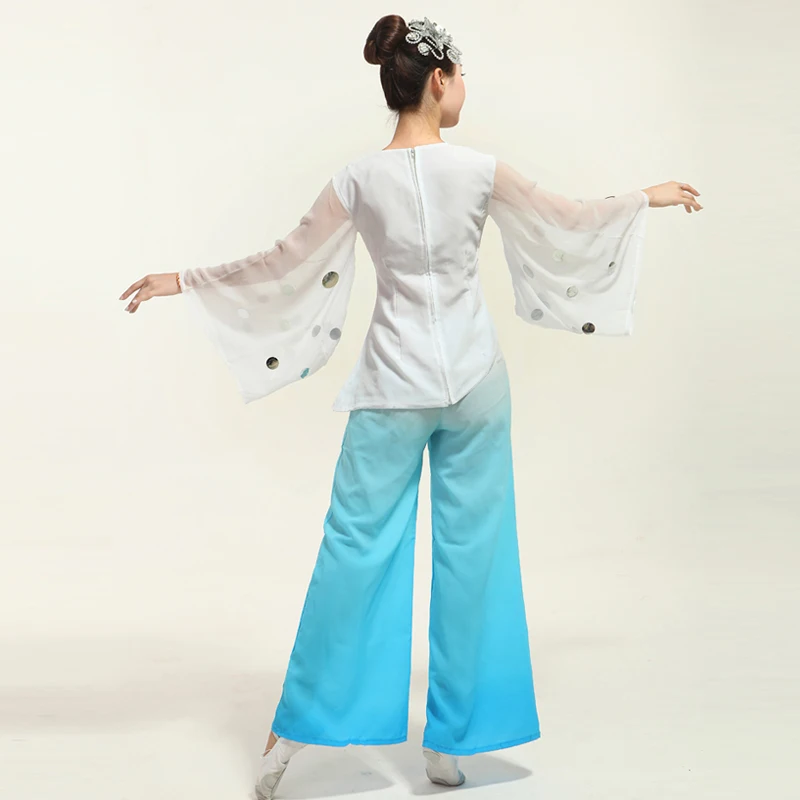 3XL Женский танцевальный костюм с блестками женское платье для танцев блузка +