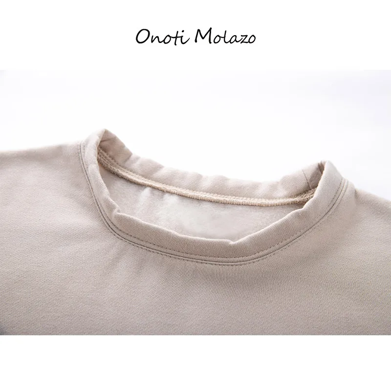 Onoti Molazo 2019 весенне-осенняя модная Женская толстовка с капюшоном пуловер из флиса