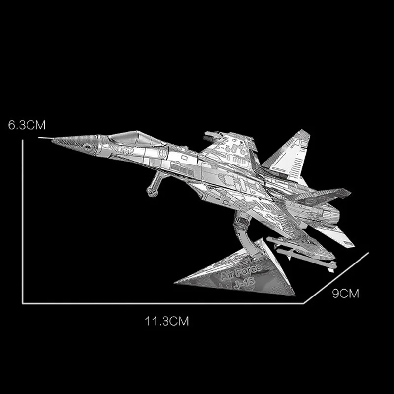 2 шт. 3D металлический нано-головоломка J-15 J-20 истребитель ВВС собрать модель набор