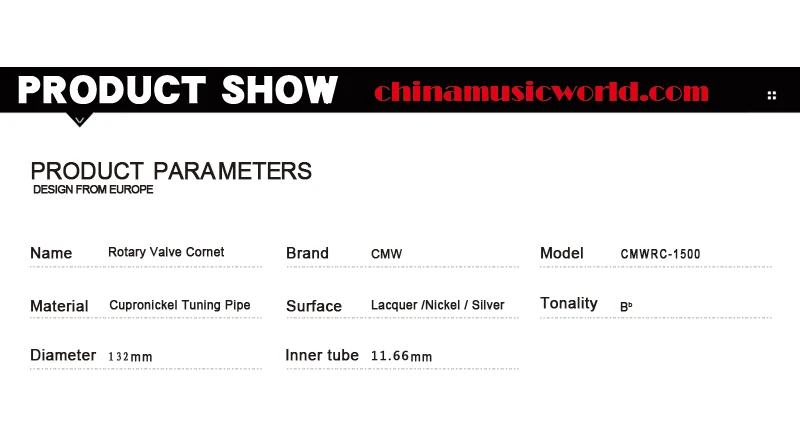 Китай музыкальный мир золотой лак вращающийся клапан Cornet труба (CMWRC-1500) | Спорт и