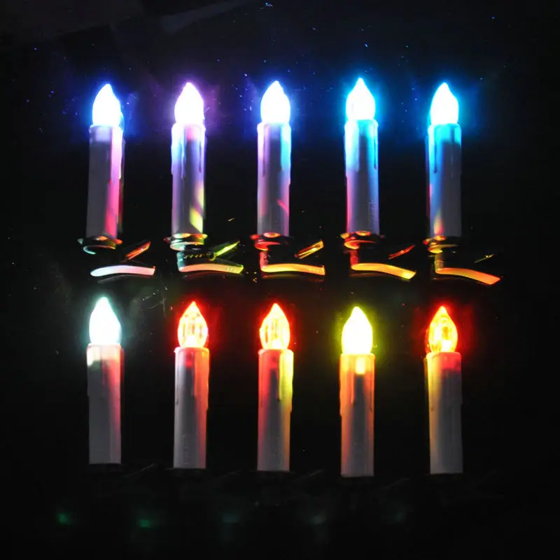 Набор из 10 шт. работающая от батареек лампа-свеча светильник с пультом