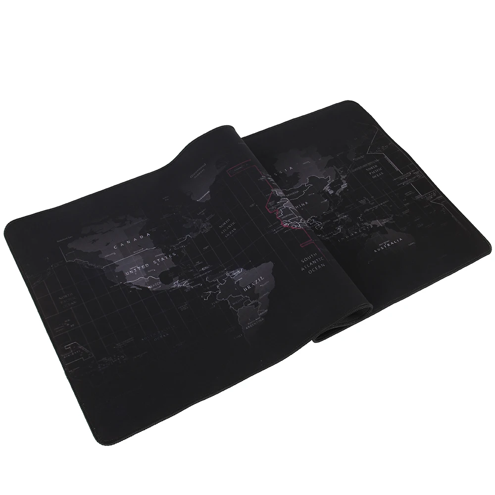 Коврик для мыши S/M/L карта мира игровой коврик для мыши с клавиатурой большой дизайн милый Настольный коврик черный абсорбирующий резиновый компьютерный коврик для мыши