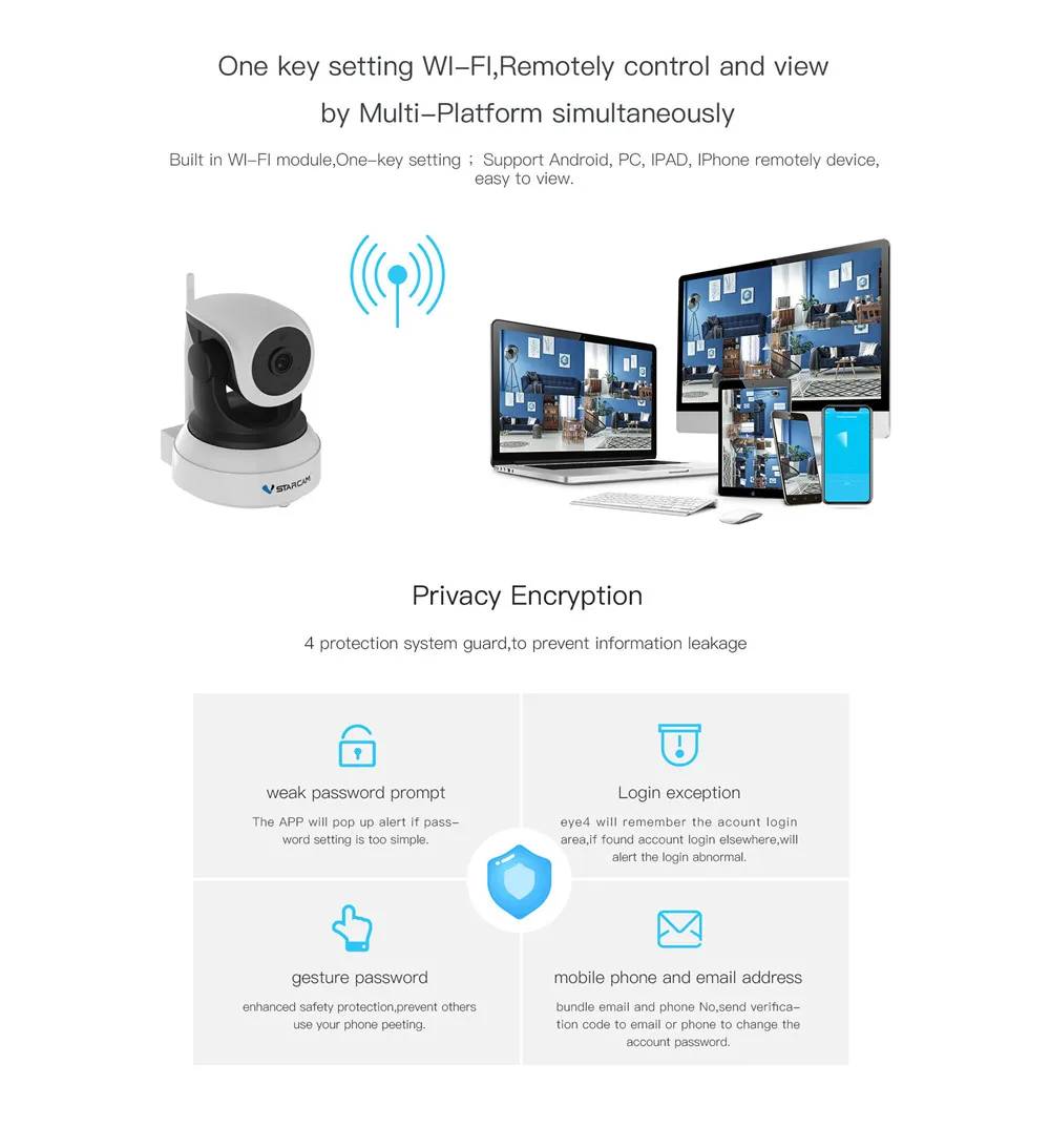 Vstarcam C24/C24S 720/1080 P беспроводной домофон PTZ камера wifi IP камера