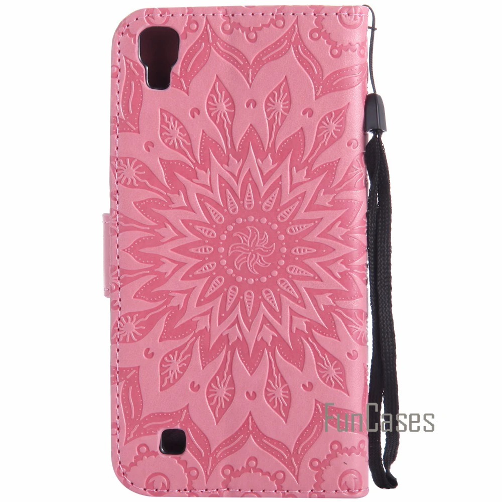 Рельефный бабочка PU кожаный чехол СПС fundas LG X Мощность coque Samsung K220DS K220 5 3 дюймов +