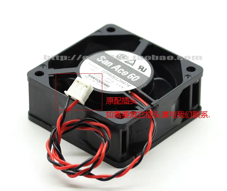 Вентилятор для охлаждения сервера Sanyo Denki 109R0612S474 DC 12V 0.11A 60x60x25 мм