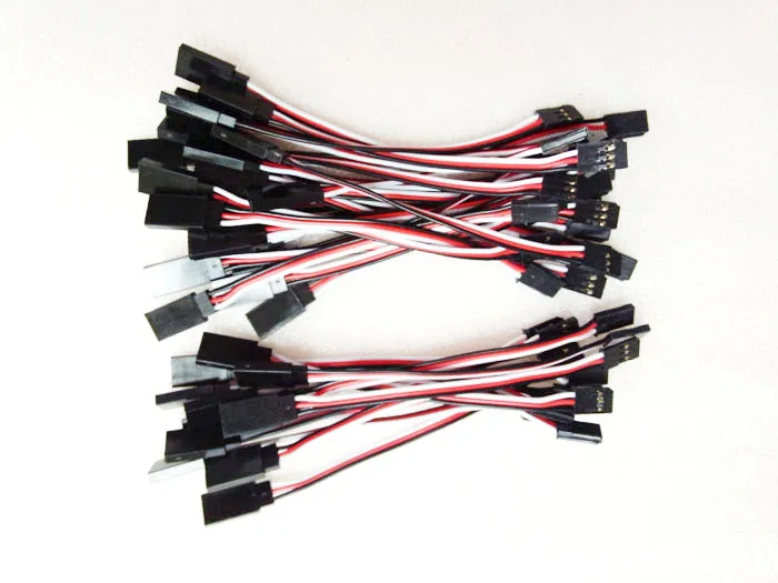 

10pcs/lot 100mm 10cm RC Servos extension wire straight cable for JR Futaba plug connecting servo cables wiring Free shipping