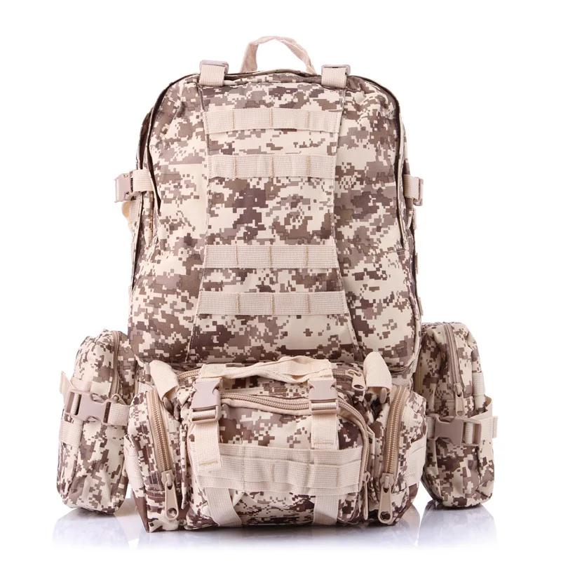 Горячая 50L Molle Тактический штурмовой Открытый Военный Рюкзак Пеший туризм