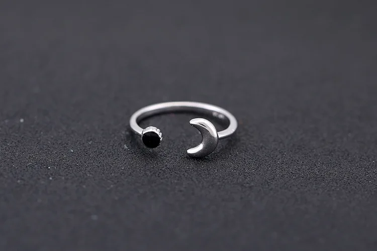 Панк Серебряный цвет луна кольца для женщин Рождественский подарок палец кольцо