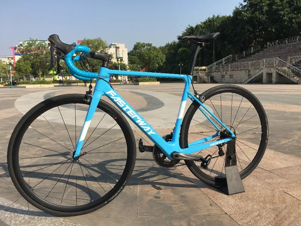 700C карбоновый дорожный велосипед 22 скорости 105 5800 Groupset TAIWAN брендовая легкая blue sky FASTERWAY классический D тормоз 49/52/54/56/58